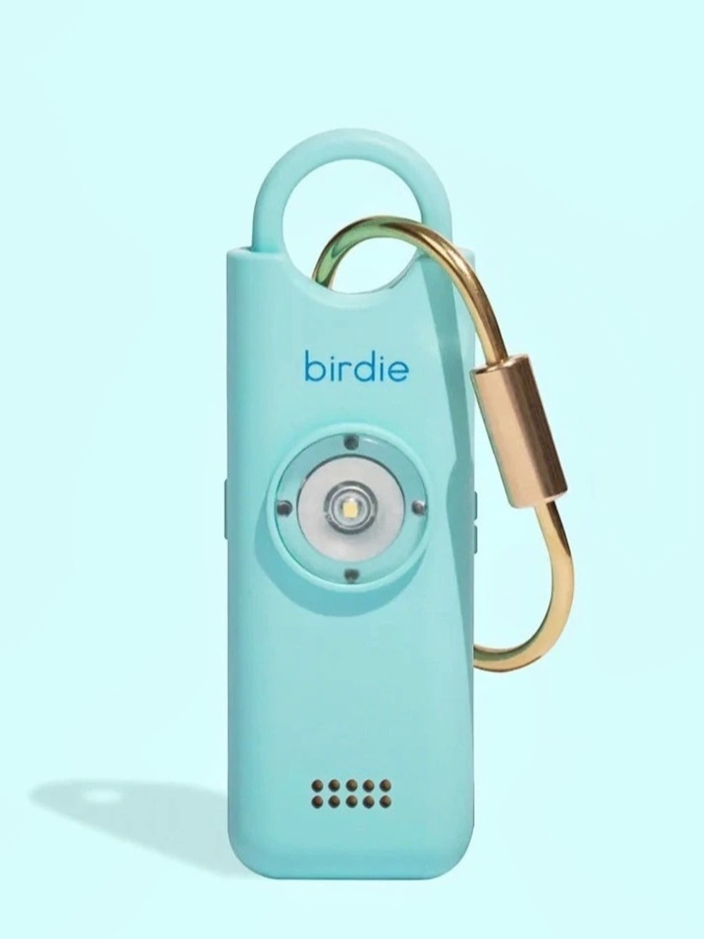 NIB She’s Birdie Personal Safety Alarm Keychain Aqua Blue Brand New